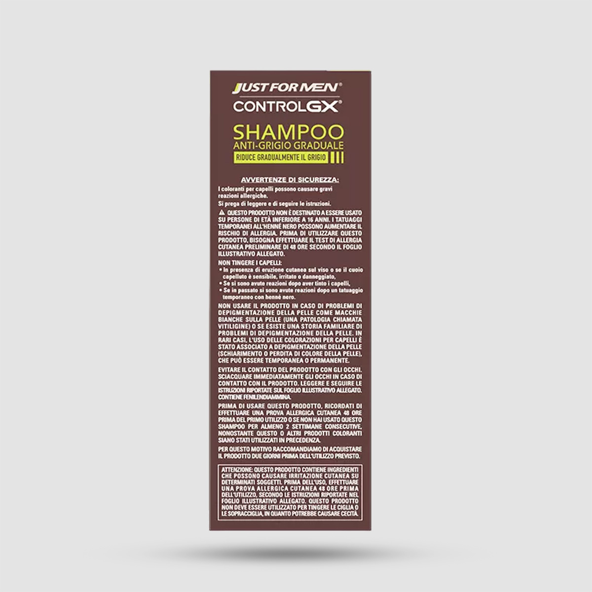 Just For Men Control GX Shampoo 118ml - Σαμπουάν σταδιακής βαφής για γκρίζα μαλλιά με κερατίνη