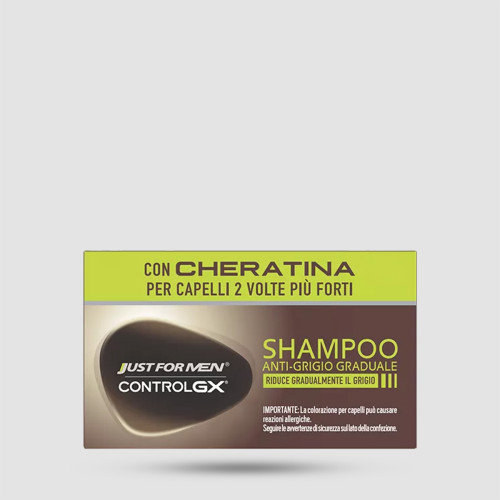 Just For Men Control GX Shampoo 118ml - Σαμπουάν σταδιακής βαφής για γκρίζα μαλλιά με κερατίνη