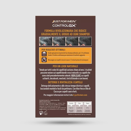 Just For Men Control GX 2-in-1 Shampoo & Conditioner 118ml - Σαμπουάν σταδιακής βαφής με conditioner