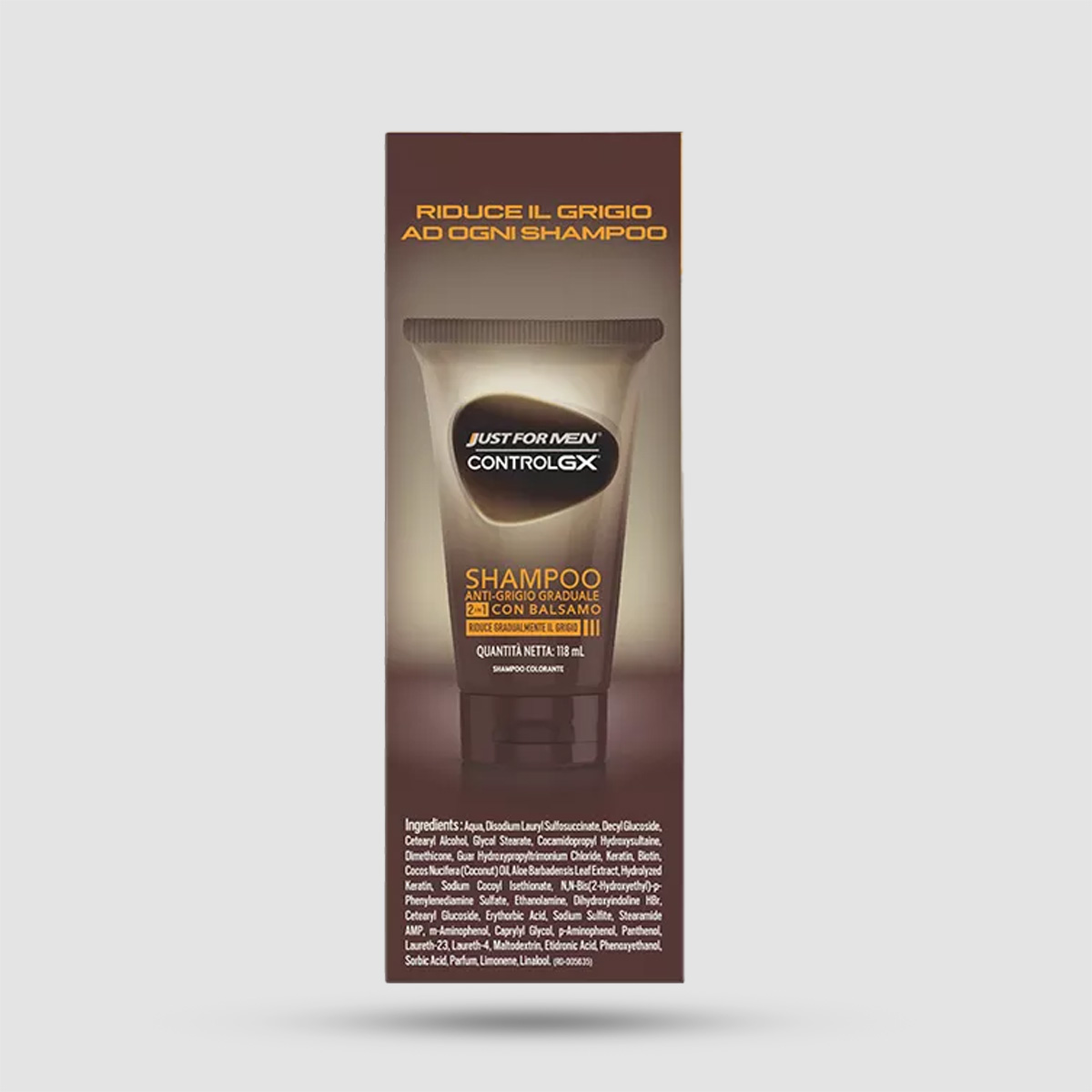 Just For Men Control GX 2-in-1 Shampoo & Conditioner 118ml - Σαμπουάν σταδιακής βαφής με conditioner
