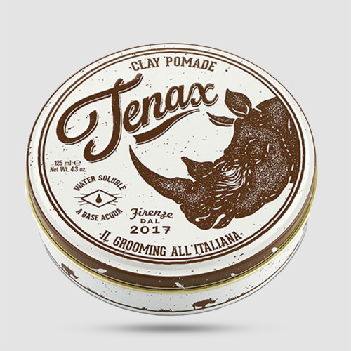 Tenax Hair Wax Clay Pomade 125ml - matte styling clay with 9/10 hold