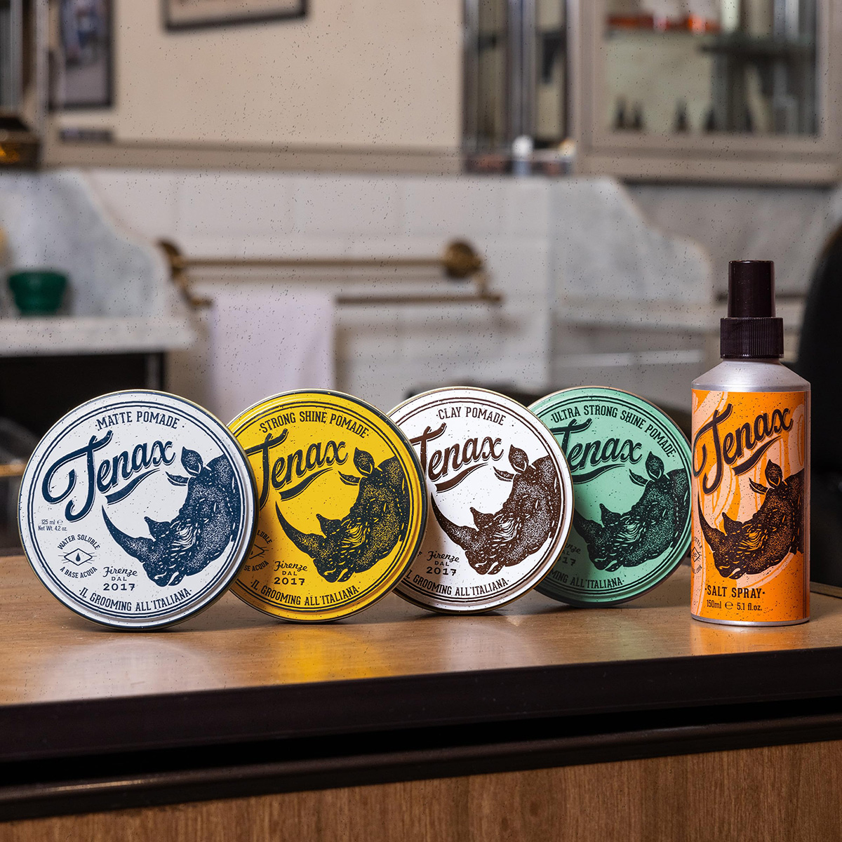 Tenax Hair Wax Clay Pomade 125ml - matte styling clay with 9/10 hold