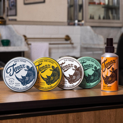 Tenax Hair Wax Clay Pomade 125ml - matte styling clay with 9/10 hold